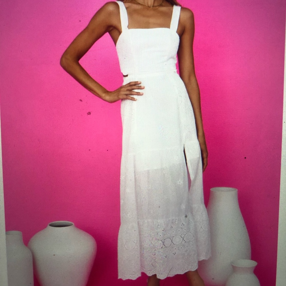 White Hello Molly “Wishes Will Be Made Midi Dress”